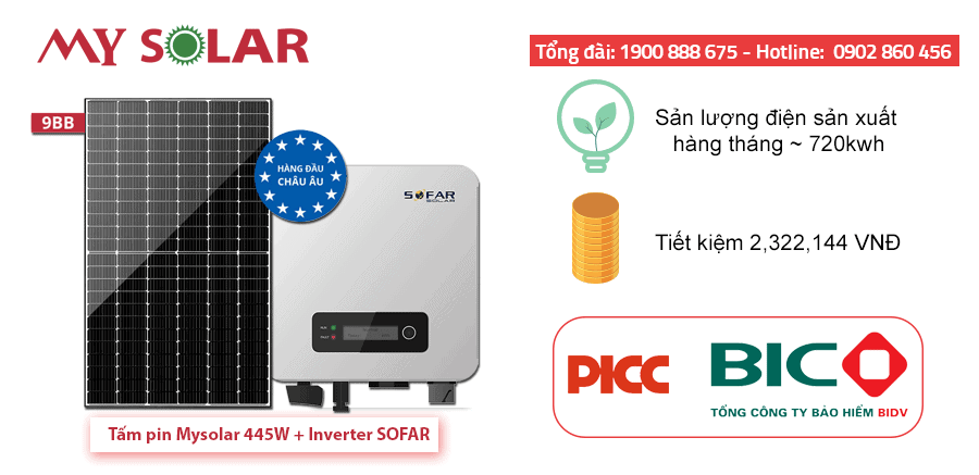 Combo thiết bị điện NLMT chất lượng cao cấp