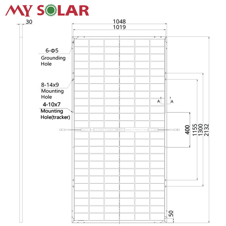 Diện tích tấm pin Canadian 440 BiHiKu