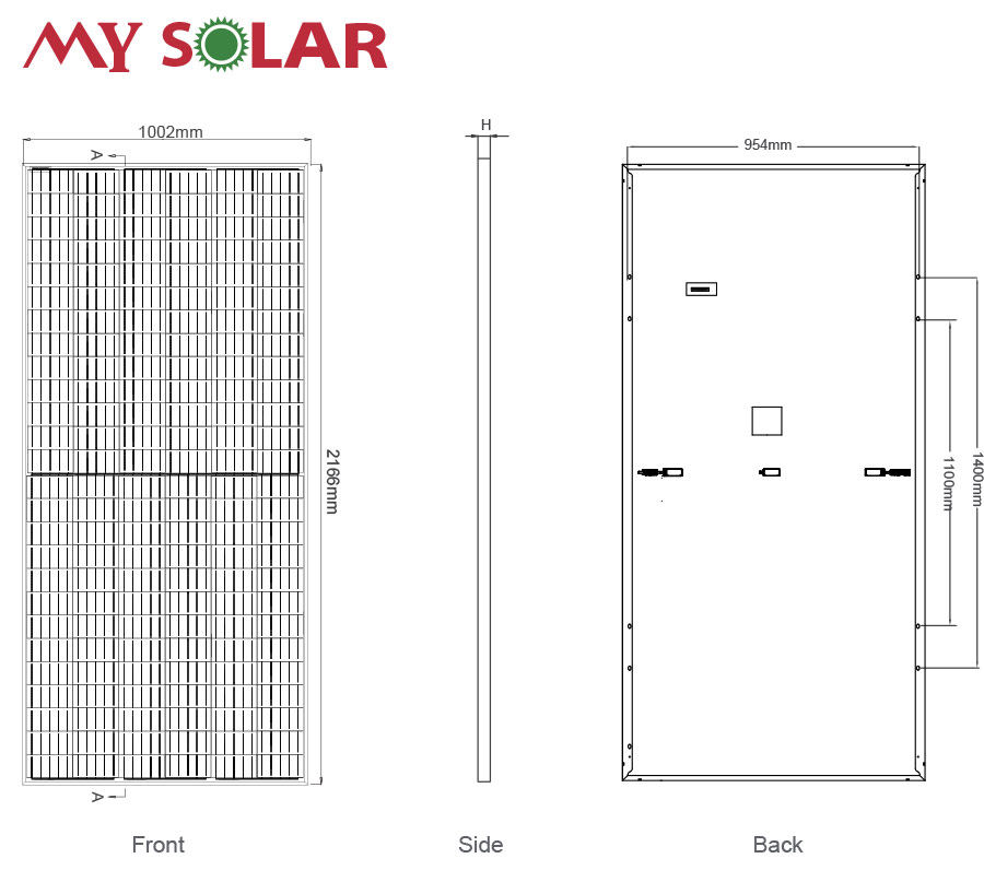 Diện tích tấm pin Solar JINKO 440W PERC MONO 